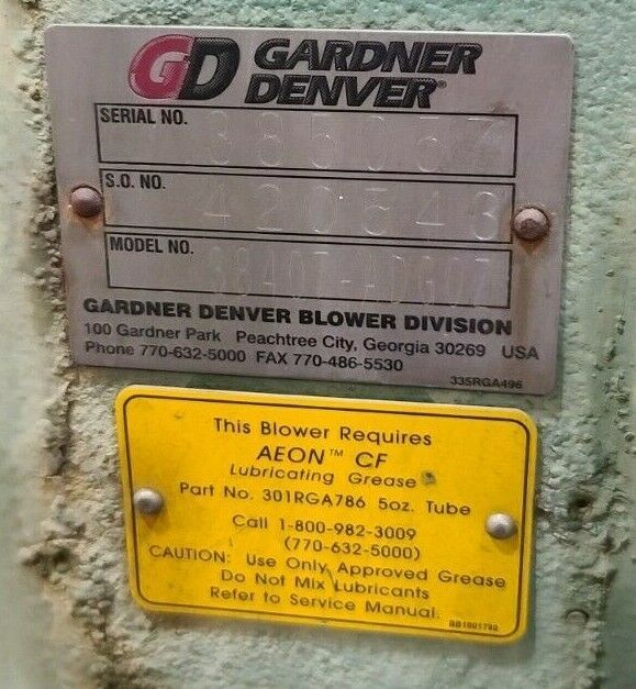 Gardner Denver 3840T-ADG07 Chillers, Boilers, and HVAC | ESS INDUSTRIAL