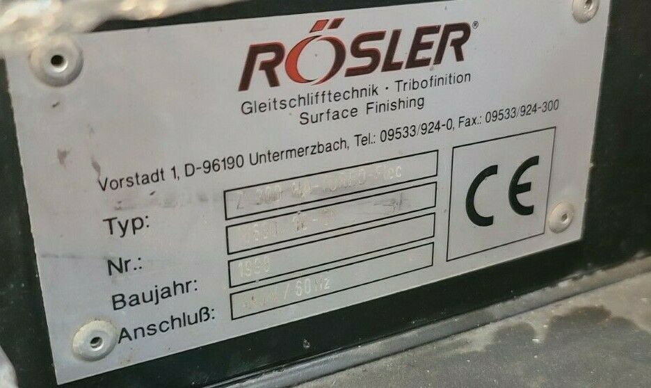 ROSLER Z 300 HA-TURBO-FLOC Parts Washers & Finishing | ESS INDUSTRIAL